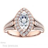 Marquise Cut Forever One Moissanite Engagement Ring #GTJ928-marquise-fb-r 1 Marquise Cut Forever Brilliant Moissanite Engagement Ring #GTJ928-marquise-fb-r