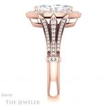 Marquise Cut Forever One Moissanite Engagement Ring #GTJ928-marquise-fb-r 3 Marquise Cut Forever Brilliant Moissanite Engagement Ring #GTJ928-marquise-fb-r