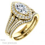 Marquise Cut Forever Brilliant Moissanite Engagement Ring #GTJ928-marquise-fb-y