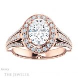 Oval Shaped Forever One Moissanite Engagement Ring #GTJ928-oval-fo-r 1 Oval Shaped Forever One Moissanite Engagement Ring #GTJ928-oval-fo-r