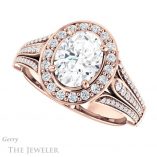 Oval Shaped Forever One Moissanite Engagement Ring #GTJ928-oval-fo-r 5 Oval Shaped Forever One Moissanite Engagement Ring #GTJ928-oval-fo-r