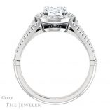 Oval Shaped Forever One Moissanite Engagement Ring #GTJ928-oval-fo-w