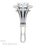 Oval Shaped Forever One Moissanite Engagement Ring #GTJ928-oval-fo-w