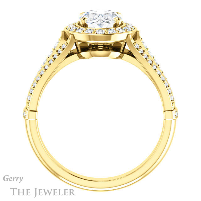 Oval Shaped Forever One Moissanite Engagement Ring #GTJ928-oval-fo-y