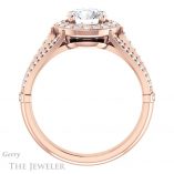 Round Cut Forever One Moissanite Engagement Ring #GTJ928-round-fo-r