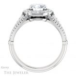 Round Cut Forever One Moissanite Engagement Ring #GTJ928-round-fo-w 2 Round Cut Forever One Moissanite Engagement Ring #GTJ928-round-fo-w