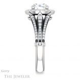 Round Cut Forever One Moissanite Engagement Ring #GTJ928-round-fo-w 3 Round Cut Forever One Moissanite Engagement Ring #GTJ928-round-fo-w