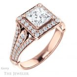 Princess Cut Forever One Moissanite Engagement Ring #GTJ928-square-fo-r