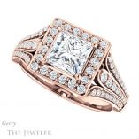 Princess Cut Forever One Moissanite Engagement Ring #GTJ928-square-fo-r