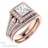 Princess Cut Forever One Moissanite Engagement Ring #GTJ928-square-fo-r