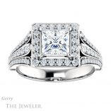 Princess Cut Forever One Moissanite Engagement Ring #GTJ928-square-fo-w