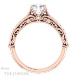 Cushion Cut Forever One Moissanite Engagement Ring #GTJ929-cushion-fo-r 2 Cushion Cut Forever One Moissanite Engagement Ring #GTJ929-cushion-fo-r