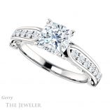 Cushion Cut Forever One Moissanite Engagement Ring #GTJ929-cushion-fo-w 5 Cushion Cut Forever One Moissanite Engagement Ring #GTJ929-cushion-fo-w
