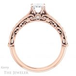 Emerald Cut Forever Brilliant Moissanite Engagement Ring #GTJ929-emerald-fb-r