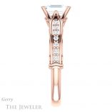 Emerald Cut Forever Brilliant Moissanite Engagement Ring #GTJ929-emerald-fb-r