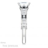 Emerald Cut Forever One Moissanite Engagement Ring #GTJ929-emerald-fb-w 3 Emerald Cut Forever Brilliant Moissanite Engagement Ring #GTJ929-emerald-fb-w