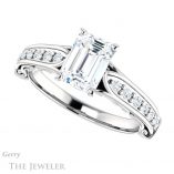 Emerald Cut Forever One Moissanite Engagement Ring #GTJ929-emerald-fb-w 5 Emerald Cut Forever Brilliant Moissanite Engagement Ring #GTJ929-emerald-fb-w
