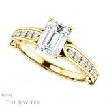 Emerald Cut Forever One Moissanite Engagement Ring #GTJ929-emerald-fb-y 5 Emerald Cut Forever Brilliant Moissanite Engagement Ring #GTJ929-emerald-fb-y