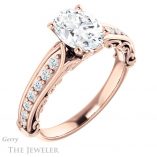 Oval Shaped Forever One Moissanite Engagement Ring #GTJ929-oval-fo-r 4 Oval Shaped Forever One Moissanite Engagement Ring #GTJ929-oval-fo-r