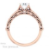 Oval Shaped Forever One Moissanite Engagement Ring #GTJ929-oval-fo-r 2 Oval Shaped Forever One Moissanite Engagement Ring #GTJ929-oval-fo-r
