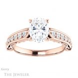 Oval Shaped Forever One Moissanite Engagement Ring #GTJ929-oval-fo-r 1 Oval Shaped Forever One Moissanite Engagement Ring #GTJ929-oval-fo-r