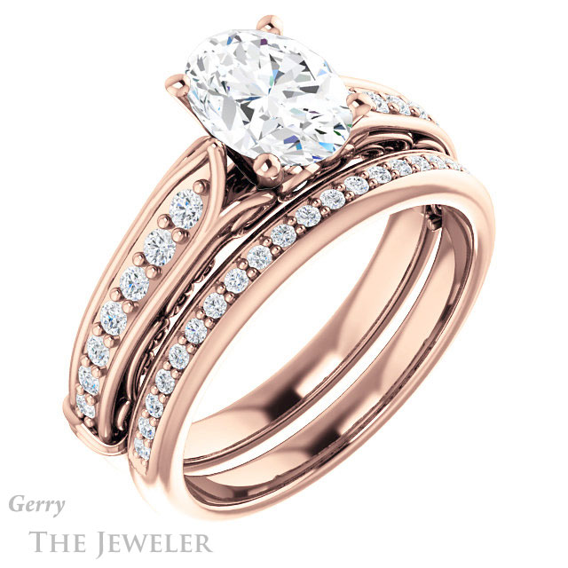 Oval Shaped Forever One Moissanite Engagement Ring #GTJ929-oval-fo-r 6 Oval Shaped Forever One Moissanite Engagement Ring #GTJ929-oval-fo-r