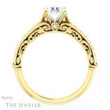 Oval Shaped Forever One Moissanite Engagement Ring #GTJ929-oval-fo-y 2 Oval Shaped Forever One Moissanite Engagement Ring #GTJ929-oval-fo-y