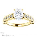 Oval Shaped Forever One Moissanite Engagement Ring #GTJ929-oval-fo-y 1 Oval Shaped Forever One Moissanite Engagement Ring #GTJ929-oval-fo-y