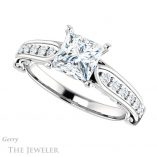 Princess Cut Forever One Moissanite Engagement Ring #GTJ929-square-fo-w