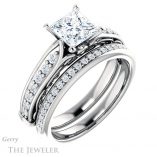 Princess Cut Forever One Moissanite Engagement Ring #GTJ929-square-fo-w