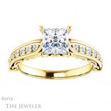 Princess Cut Forever One Moissanite Engagement Ring #GTJ929-square-fo-y 1 Princess Cut Forever One Moissanite Engagement Ring #GTJ929-square-fo-y