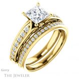 Princess Cut Forever One Moissanite Engagement Ring #GTJ929-square-fo-y 6 Princess Cut Forever One Moissanite Engagement Ring #GTJ929-square-fo-y