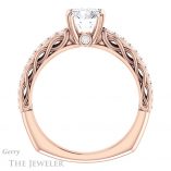 Round Cut Forever One Moissanite Engagement Ring #GTJ930-round-fo-r 2 Round Cut Forever One Moissanite Engagement Ring #GTJ930-round-fo-r