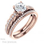 Round Cut Forever One Moissanite Engagement Ring #GTJ930-round-fo-r 6 Round Cut Forever One Moissanite Engagement Ring #GTJ930-round-fo-r