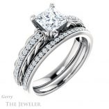 Princess Cut Forever One Moissanite Engagement Ring #GTJ930-square-fo-w 6 Princess Cut Forever One Moissanite Engagement Ring #GTJ930-square-fo-w