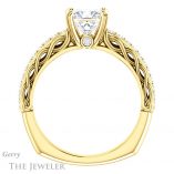 Princess Cut Forever One Moissanite Engagement Ring #GTJ930-square-fo-y