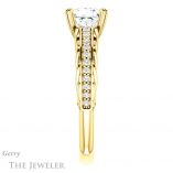 Princess Cut Forever One Moissanite Engagement Ring #GTJ930-square-fo-y