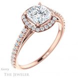 Cushion Cut Forever One Moissanite Engagement Ring #GTJ932-cushion-fo-r
