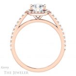 Cushion Cut Forever One Moissanite Engagement Ring #GTJ932-cushion-fo-r