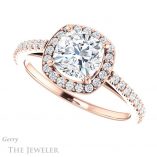 Cushion Cut Forever One Moissanite Engagement Ring #GTJ932-cushion-fo-r