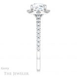 Cushion Cut Forever One Moissanite Engagement Ring #GTJ932-cushion-fo-w 3 Cushion Cut Forever One Moissanite Engagement Ring #GTJ932-cushion-fo-w