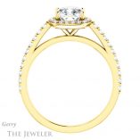 Cushion Cut Forever One Moissanite Engagement Ring #GTJ932-cushion-fo-y