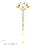 Cushion Cut Forever One Moissanite Engagement Ring #GTJ932-cushion-fo-y