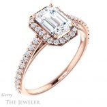 Emerald Cut Forever Brilliant Moissanite Engagement Ring #GTJ932-emerald-fb-r
