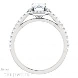 Emerald Cut Forever Brilliant Moissanite Engagement Ring #GTJ932-emerald-fb-w