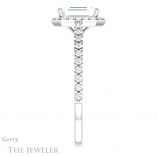 Emerald Cut Forever Brilliant Moissanite Engagement Ring #GTJ932-emerald-fb-w