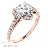 Heart Shaped Forever Brilliant Moissanite Engagement Ring #GTJ932-heart-fb-r