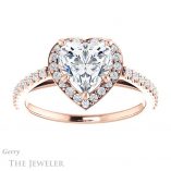 Heart Shaped Forever Brilliant Moissanite Engagement Ring #GTJ932-heart-fb-r