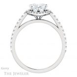 Heart Shaped Forever Brilliant Moissanite Engagement Ring #GTJ932-heart-fb-w