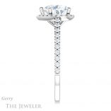 Heart Shaped Forever Brilliant Moissanite Engagement Ring #GTJ932-heart-fb-w